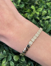 Load image into Gallery viewer, 14K Yellow Gold Cushion Half Diamond Bracelet
