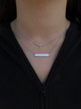 Load image into Gallery viewer, 14k Gold Diamond Engravable Bar Necklace
