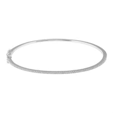 14K Gold Diamond Bangle