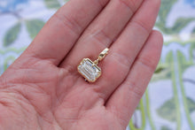 Load image into Gallery viewer, 14K Yellow Gold 3ct Lab Grown Diamond Georgian Emerald Charm
