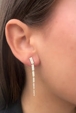 Load image into Gallery viewer, 14K Yellow Gold Diamond Graduated Stick Earrings
