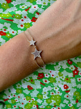 Load image into Gallery viewer, 14k Yellow Gold Diamond Mother of Pearl Star Bracelet
