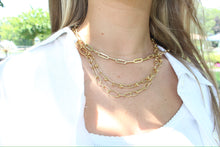 Load image into Gallery viewer, 14K Yellow Gold Chunky Paperclip Necklace
