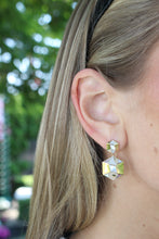 Load image into Gallery viewer, 14k Yellow Gold Mother of Pearl and Diamond Drop Earring
