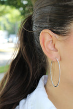 Load image into Gallery viewer, 14K Gold Diamond Large Circle Hoops
