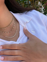 Load image into Gallery viewer, 14K Yellow Gold Diamond Ball Chain Necklace
