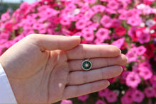 Load image into Gallery viewer, 14k Yellow Gold Diamond Star Malachite Necklace Charm
