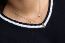 Load image into Gallery viewer, 14K Yellow Diamond Circle Name Tag Necklace
