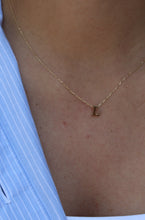 Load image into Gallery viewer, 14K Yellow Gold Block Initial Necklace
