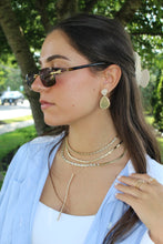 Load image into Gallery viewer, 14k Yellow Gold Fluted Diamond Earrings
