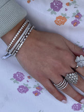 Load image into Gallery viewer, 14K Gold 3 Row Diamond Bangle
