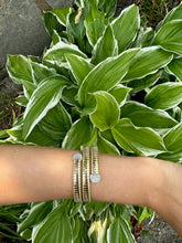 Load image into Gallery viewer, 14K Yellow Gold and Diamond Flexible Wrap Bracelet
