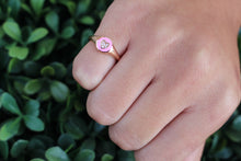 Load image into Gallery viewer, 14K Rose Gold Pinky Enamel Pink Heart Ring
