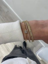 Load image into Gallery viewer, 14K Yellow Gold Diamond Emerald Bangle
