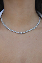 Load image into Gallery viewer, 14K White Gold 6ct Paperclip Chain Tennis Necklace
