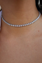 Load image into Gallery viewer, 14K White Gold 6ct Paperclip Chain Tennis Necklace
