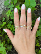 Load image into Gallery viewer, 14K Yellow Gold Double Pear Cut Diamond Ring
