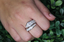 Load image into Gallery viewer, 14K White Gold Diamond Snake Ring
