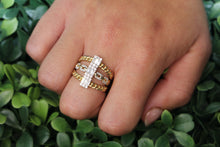 Load image into Gallery viewer, 14K Yellow Gold Triple Diamond Ring
