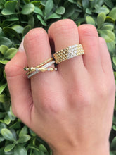 Load image into Gallery viewer, 14K Yellow Gold Textured Diamond Ring
