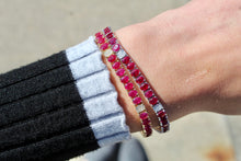 Load image into Gallery viewer, 14K Gold Oval Ruby Tennis Bracelet
