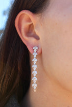 Load image into Gallery viewer, 14K White Gold Diamond Convertible Drop Earrings
