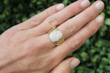 Load image into Gallery viewer, 14K Yellow Gold Diamond Cutout Cigar Ring
