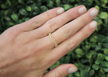 Load image into Gallery viewer, 14K Yellow Gold Diamond Open Hearts Ring
