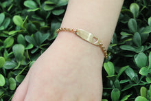 Load image into Gallery viewer, 14K Gold Nameplate Heart Baby Bracelet
