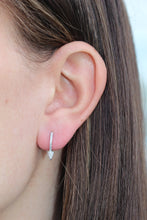 Load image into Gallery viewer, 14K Gold Full Diamond Spike Huggie Earrings
