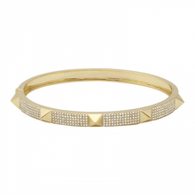 Load image into Gallery viewer, 14K Diamond Large Spike Bangle
