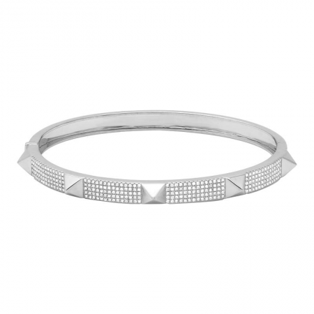 14K Diamond Large Spike Bangle