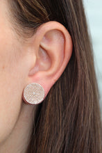 Load image into Gallery viewer, 14K Gold Large Diamond Circle Earrings
