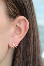 Load image into Gallery viewer, 14K Gold Caged Lobe Stud Earrings
