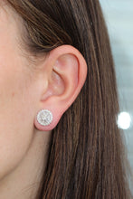 Load image into Gallery viewer, 14K White Gold Diamond Disc Earring
