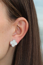 Load image into Gallery viewer, 14K Gold Diamond Clover Earrings
