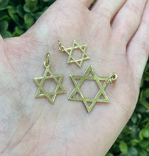 Load image into Gallery viewer, 14K Gold Large Star of David Charm

