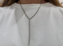 Load image into Gallery viewer, 14K White Gold Lariat Tennis Necklace
