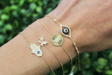 Load image into Gallery viewer, 14K Yellow Gold Diamond Butterfly Bracelet
