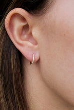 Load image into Gallery viewer, 14K Gold Diamond 13mm Huggie
