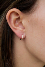 Load image into Gallery viewer, 14K Yellow Gold Diamond 11mm Huggies
