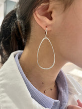 Load image into Gallery viewer, 14K White Gold Diamond Leverback Earrings
