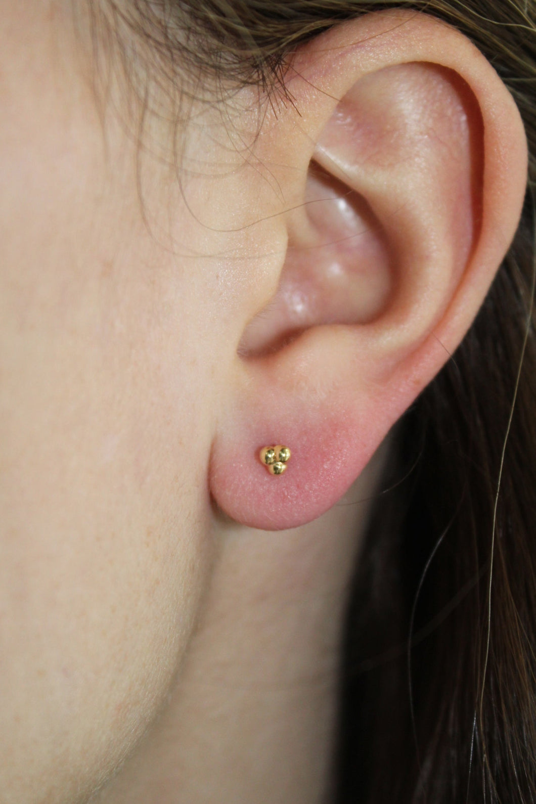 14K Yellow Gold Cluster Screwback Studs