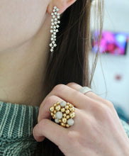 Load image into Gallery viewer, 14K Yellow Gold Diamond Ball Ring
