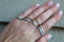 Load image into Gallery viewer, 14K Gold Diamond Wave Ring
