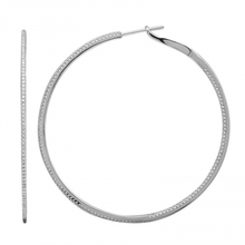 Load image into Gallery viewer, 14K Gold Diamond Large Circle Hoops
