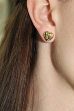Load image into Gallery viewer, 14K Yellow Gold Heart Studs
