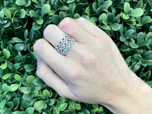 Load image into Gallery viewer, 14K White Gold Sapphire and Diamond Ring
