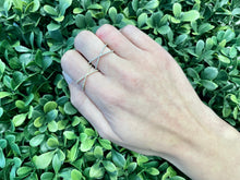Load image into Gallery viewer, 14k Gold Diamond X Ring
