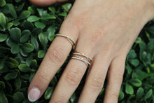 Load image into Gallery viewer, 14K Gold Diamond Thin Crossover Ring
